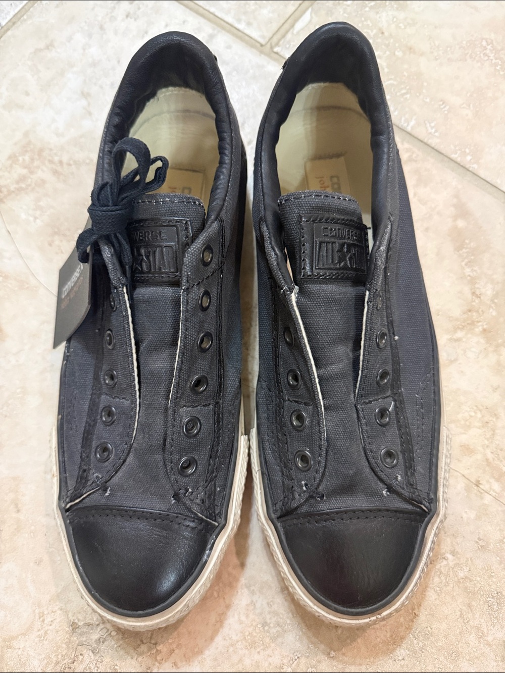Converse X John Varvatos Black Low-Top Slip-On Sneakers